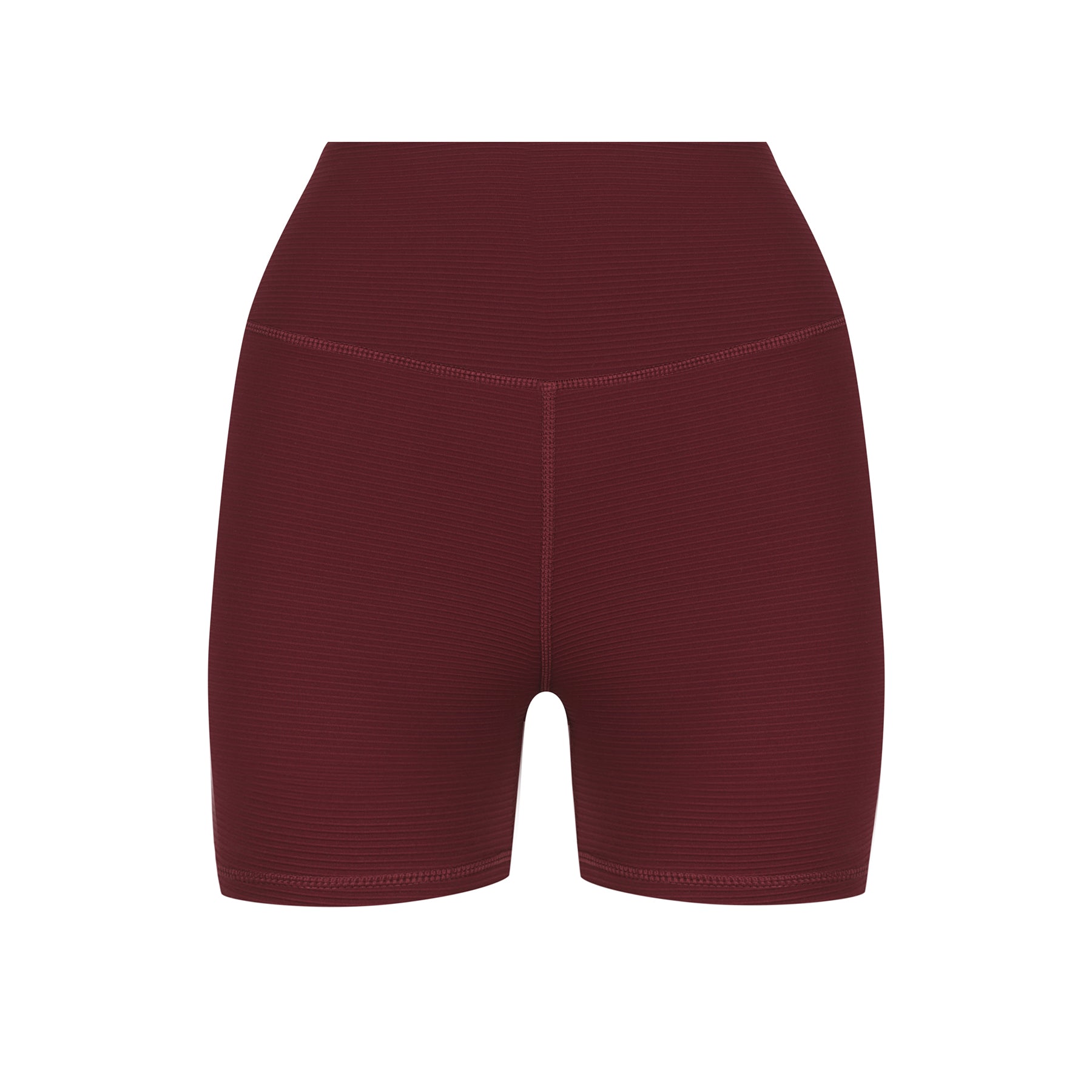 Sally Bike Shorts Final Sale - Red Wine Ribbed