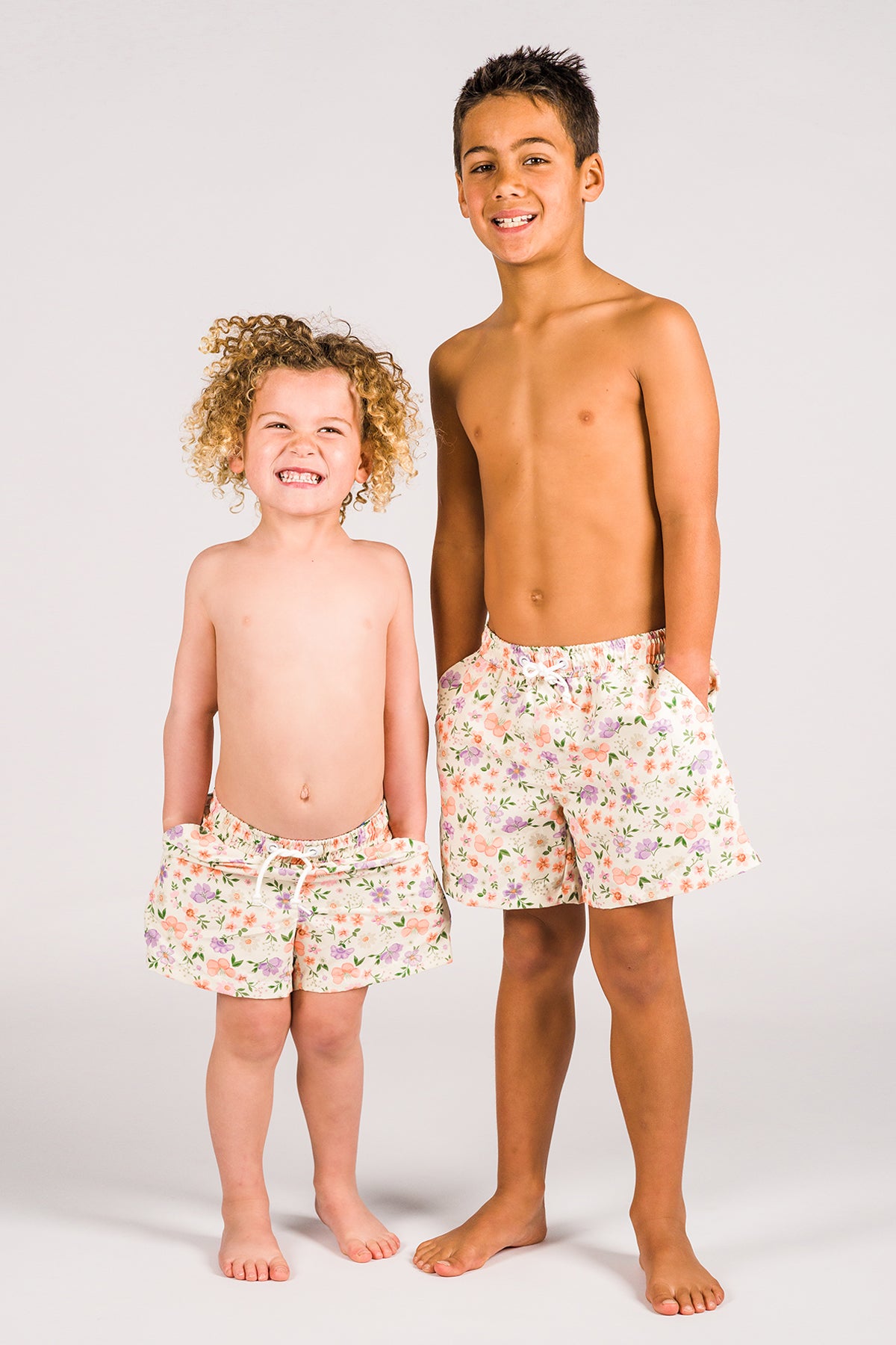 Mini Hank Board Shorts Final Sale - Daisy Chain Cream