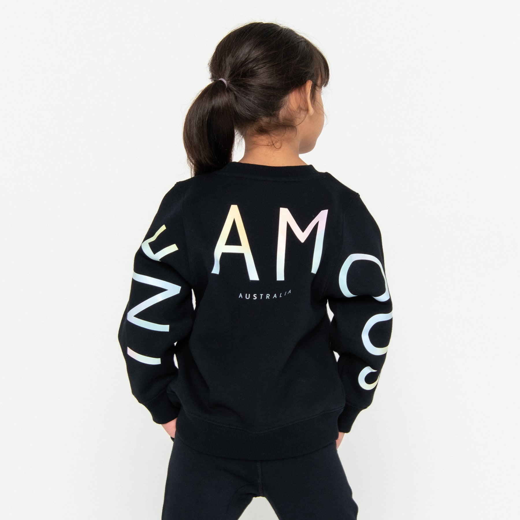 Mini Signature Sweatshirt Final Sale - Black & Fairy Floss