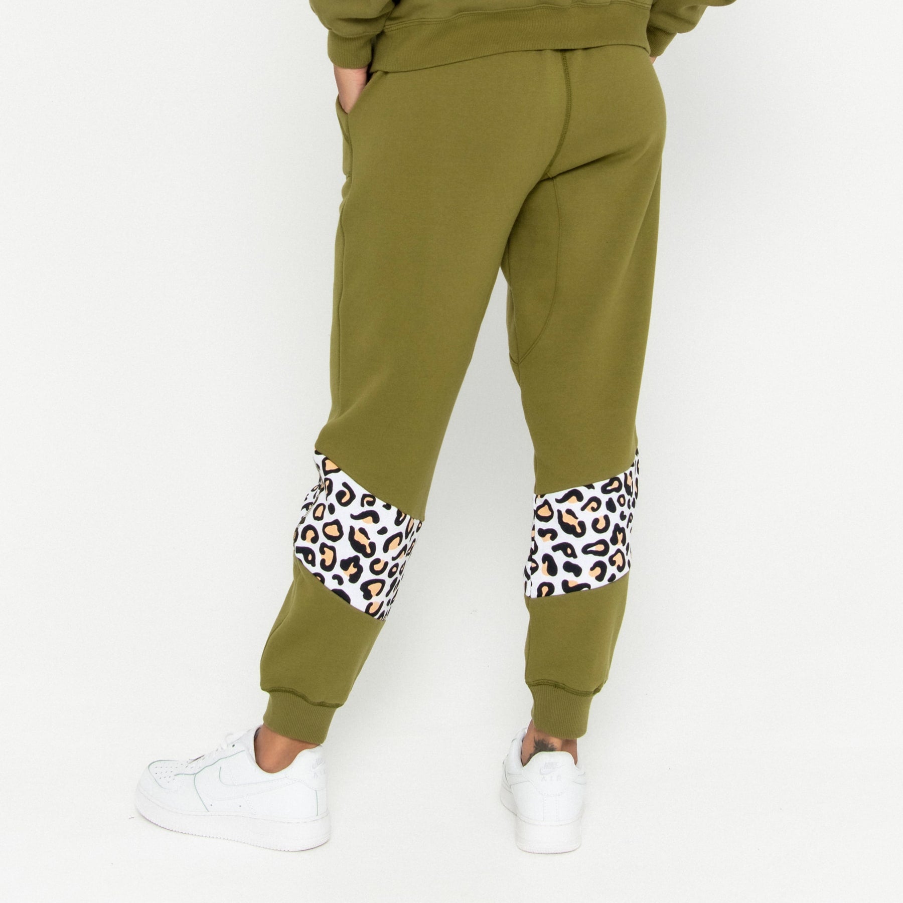 Track Pant Spliced Final Sale - Olive Martini