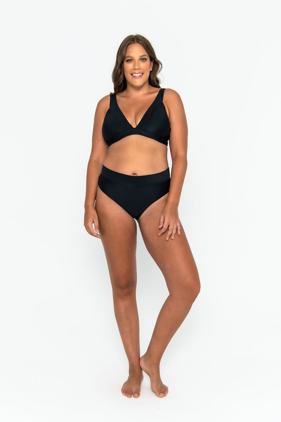 Lola Triangle Top - Black on Black
