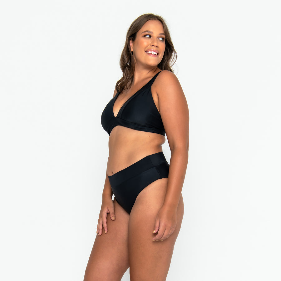 Lola Triangle Top - Black on Black