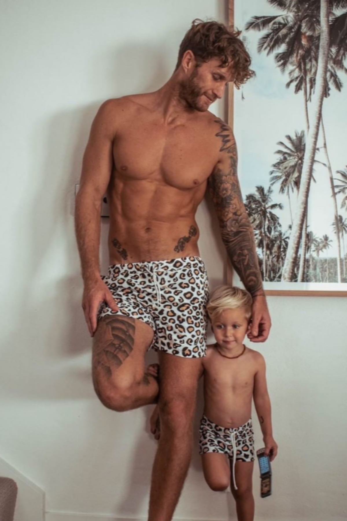 Infamous Swim Hank Board Short in Safari Leopard