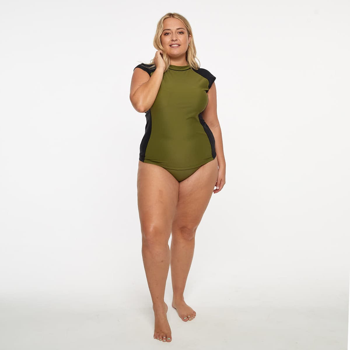 Zoe Rashie Top FINAL SALE - Olive Martini