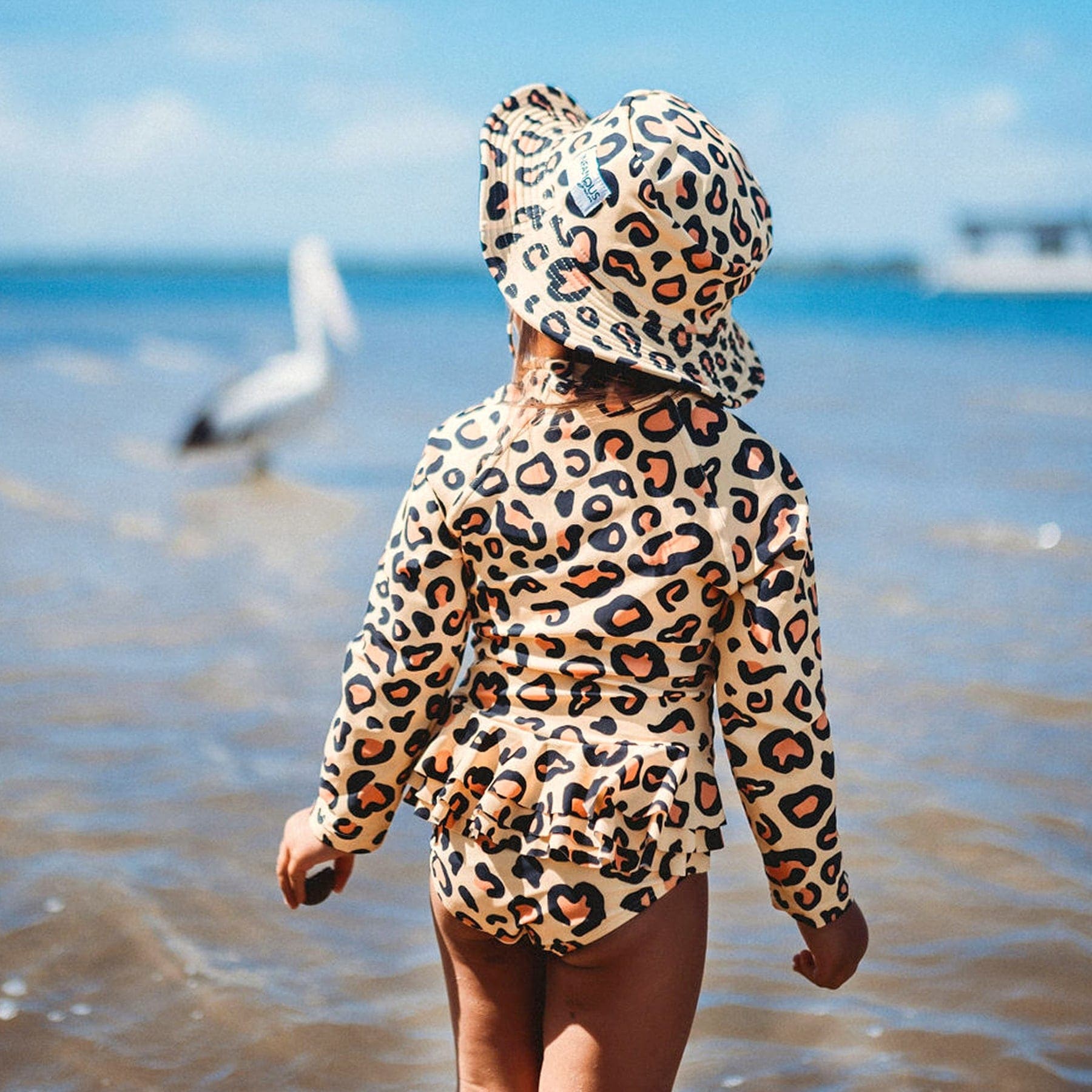 Daisy Swim Hat - Sun Leopard