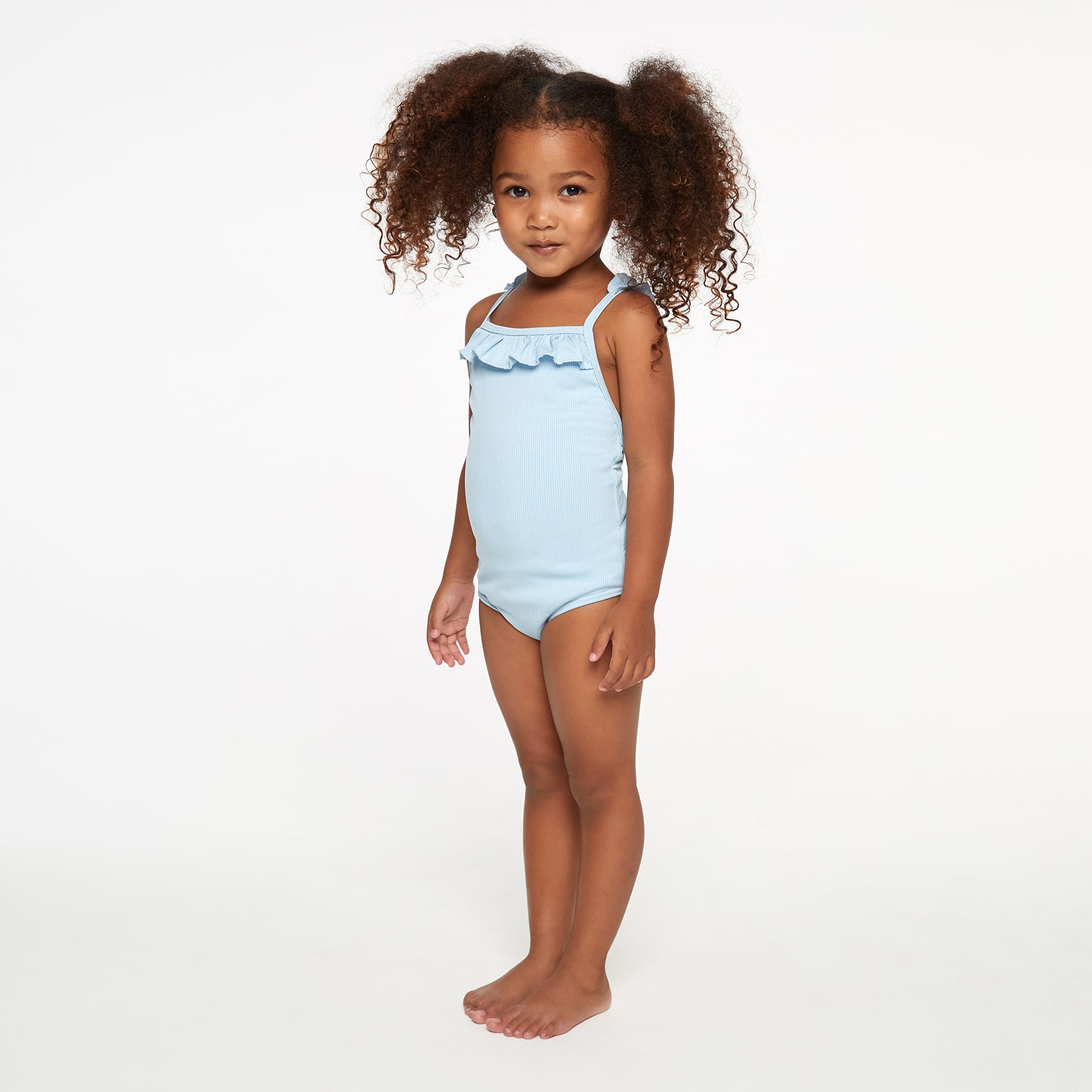 Mini Candice One Piece Final Sale  - Baby Blue Ribbed