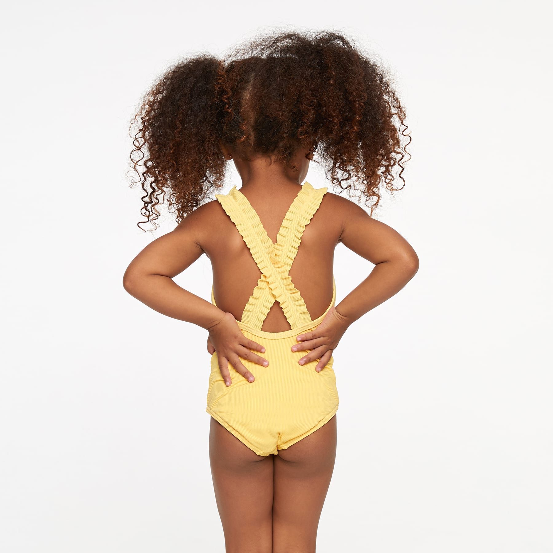 Mini Candice One Piece Final Sale - Sunshine Yellow Ribbed