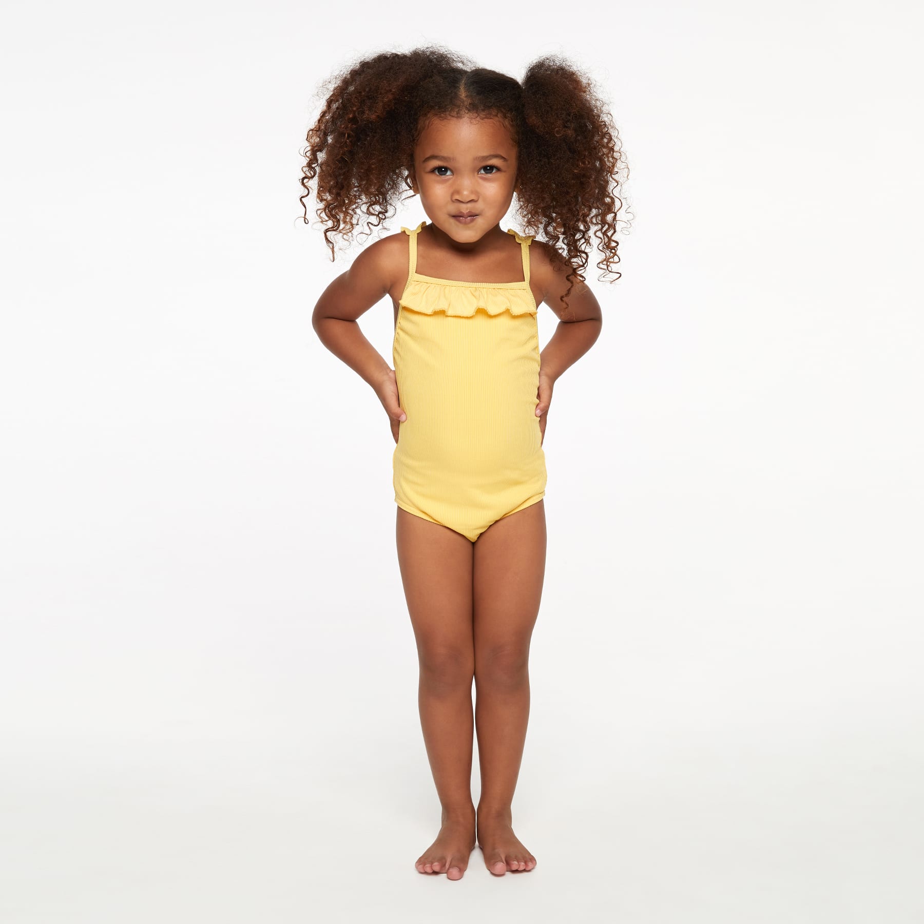 Mini Candice One Piece Final Sale - Sunshine Yellow Ribbed