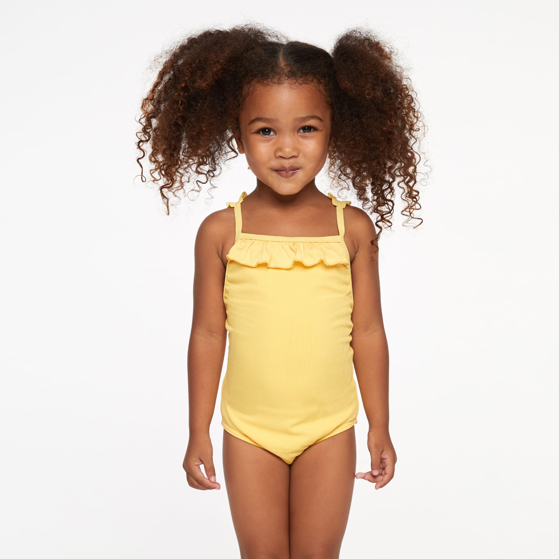 Mini Candice One Piece Final Sale - Sunshine Yellow Ribbed